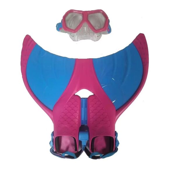 Body Glove Mermaid Monofin With Mask Mermaid Linden Pink/Blue - Picture 1 of 4